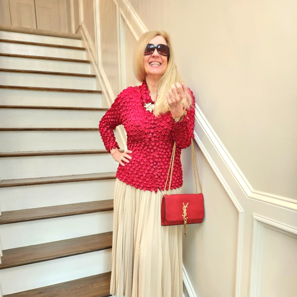 Unbranded Popcorn Blouse, Collared, Button Down, … - image 1